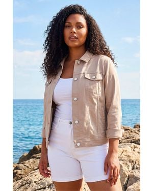 Roman Curve Bengaline Pocket Jacket - Blue