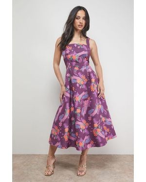 Oasis Strappy Midi Prom Dress - Pink