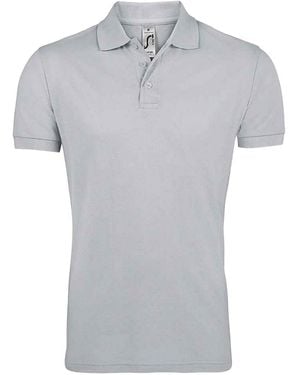Sol's Prime Pique Plain Short Sleeve Polo Shirt (Pure) - Grey