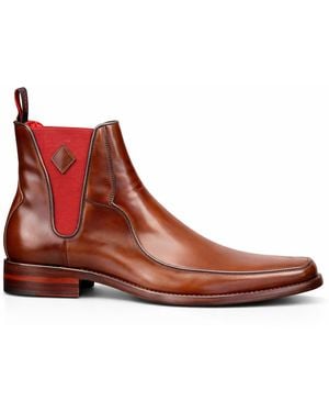Jeffery West Melly 'Scotts' Piped Apron Chelsea Boot - Red