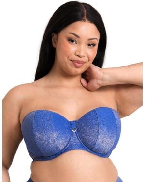 Curvy Kate Cs037307 Sapphire Seas Multiway Bandeau Bikini Top - Blue