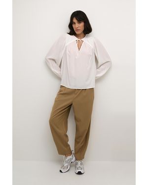 Kaffe Blouse Met Lange Mouwen Regular Fit Chalk White - Naturel
