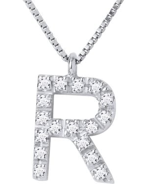 Diadema Collar Abc Diamonds 0.09 Cts Letter "r" White Gold 18k - Wit