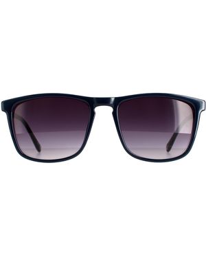 Ted Baker Rectangle Charcoal Tb1535 Marlow Sunglasses - Blue