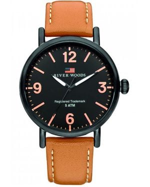 River Woods Delaware Watch Rw420036 Leather - Black
