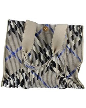 Burberry Small Knitted Tote - Grey