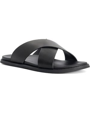 Dune Interestingg Leather Sandals - Black
