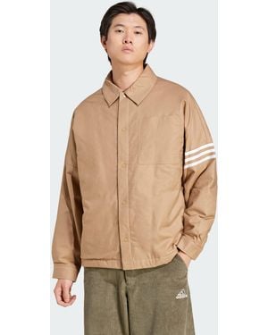 adidas Originals Neuclassics Padded Flannel Shirt - Natural