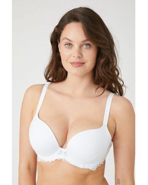 Gorgeous Dd+ Fuller Bust Penny Plunge Bra - White