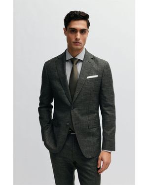 BOSS H-hutson-233 Slim-fit Blazer Jacket - Black