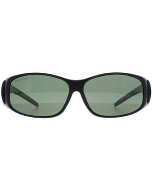 Montana Rechthoek Mat Zwart G15 Gepolariseerd Mfo1 Fit Over Bril Zonnebril - Groen