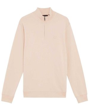 Lyle & Scott Geborduurd Sweatshirt Met Geborduurd Logo Voor Volwassenen (Roze Tint) - Wit