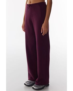 Penti Adjustable Waist Brushed Wide-Leg Joggers - Purple