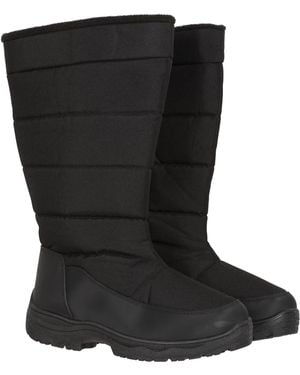 Mountain Warehouse 'Icey' Snow Boots Sherpa Fleece Lined Proof Skiing Shoes - Black