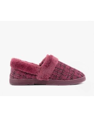 Dr Keller Avon Full Slippers Burgundy - Red
