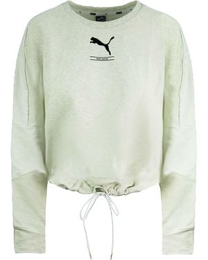 PUMA Relaxed Fit Nu-Tility Crewneck Lange Mouw Sweatshirt 581378 19 - Groen