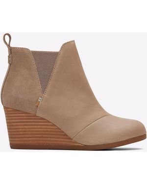 TOMS Kelsey Wedge Boots - Brown