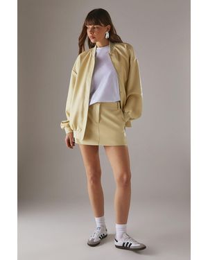 Warehouse Pu Micro Mini Skirt Co Ord - Yellow