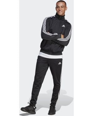 adidas Basic 3-Stripes Tricot Track Suit - Black