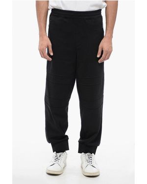 Neil Barrett Modernist Biker-Joggingbroek Van Katoenmix Met Ritszakken - Zwart