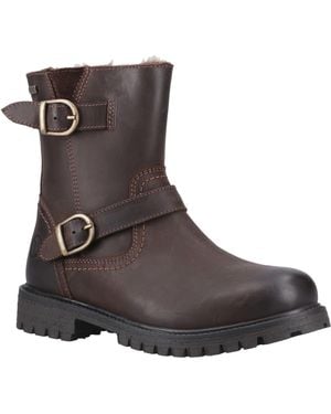 Cotswold Tetbury Leather Heeled Ankle Boots - Brown