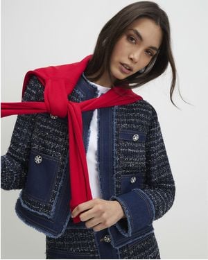 River Island Denim Jacket Boucle - Blue