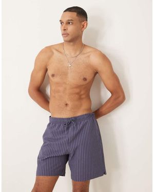 Abercrombie & Fitch 7 Inch Drawstring Swimming Trunks - Blue