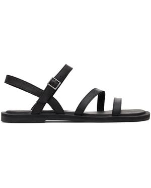TOMS Kira Ankle Strap Sandals Leather - Black
