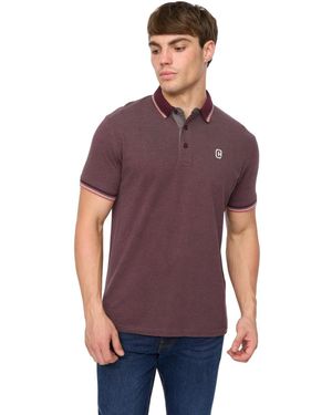 Crosshatch Mettormoore Polo Shirt (Raisin) Cotton - Purple