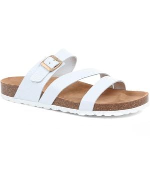 Jones Bootmaker Tabatha Leather Mule Sandals - White