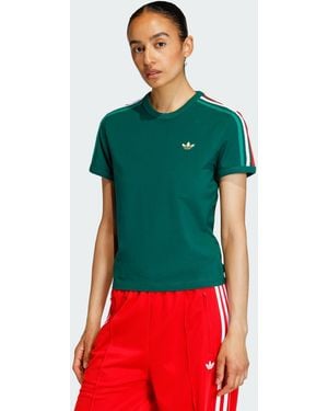 adidas Originals 3 Stripes Slim Tee - Green