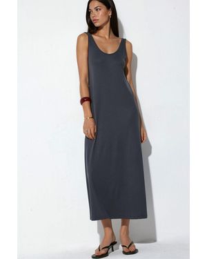 Busem Solid Maxi Jersey Dress - Blue