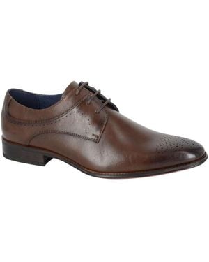 Goor 3 Eye Brogue Gibson Shoes - Brown