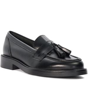 Dune Garda Leather Loafers - Black