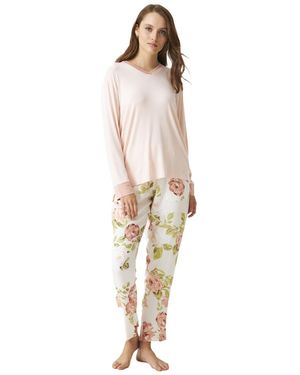 J And J Brothers Lange Mouwen Pyjama Jjbdp0101 Vrouw - Metallic