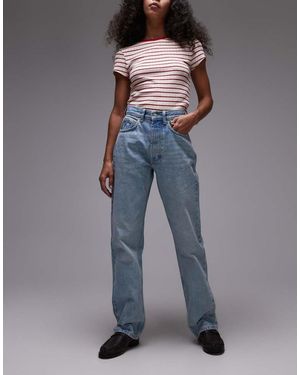 TOPSHOP Kort High Rise Straight Jean - Blue