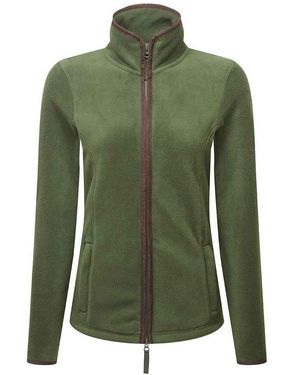 PREMIER Ladies Artisan Contrast Trim Fleece Jacket (Moss/ - Green