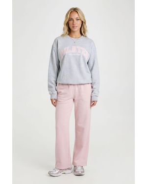 Boohoo Pilates Polka Dot Printed Oversized Sweatshirt - Grey
