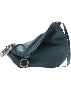 Burberry Medium Knight Marineblauwe Leren Schoudertas