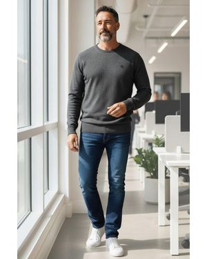 North Sails Crew Neck Wool Blend Jumper - Grey