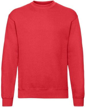 Fruit Of The Loom Adult Classic Drop Shoulder Sweatshirt - Red