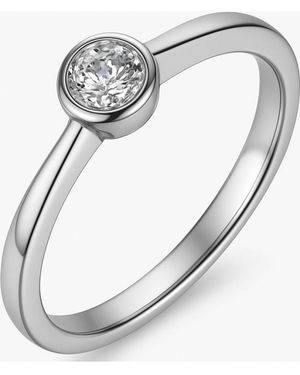 Diamonfire 6118101582165 Ladies Ring Sterling - Metallic