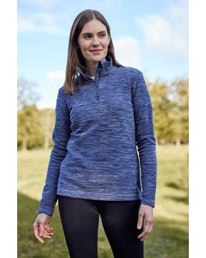 Mountain Warehouse 'Snowdon' Fleece Top Half Zip Breathable Quick Dry Jumper - Blue