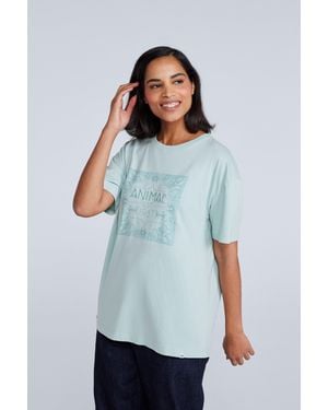 Mountain Warehouse 'Leena' Boxy T-Shirt Cotton Breathable Summer Tee - White