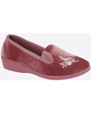 Sleeper Gina Memory Foam Slippers - Red
