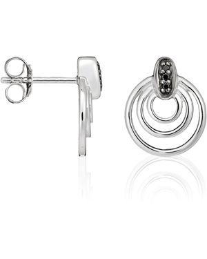 Orphelia 925 Sterling Stud Earrings - Metallic