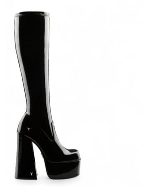 Windsor Smith Windsorsmith Knee-High Sock Platform Goth Heel Boots - Black