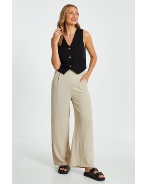 Quiz Wide Leg Trousers Material_Polyester - Multicolour