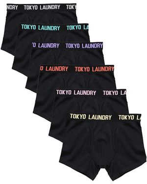 Tokyo Laundry 6-Pack Cotton Boxers - Black