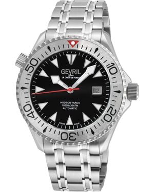 Gevril Hudson Yards Dial Swiss Automatic Sellita Sw200 Stainless Steel Watch - Grey